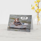 Bear in Boat 88. Geburtstag Spaß Karte (Gelbe Blume)
