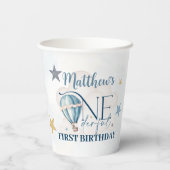 Bear in einem Ballon 236 ml Paper Cups Pappbecher (Rückseite)