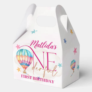 Bear in einem Ballon ONEderful 1st Birthday Party  Geschenkschachtel