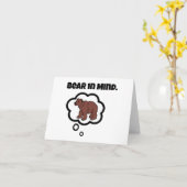 Bear in Mind - Funny Pun Cartoon Bären Design Karte (Gelbe Blume)