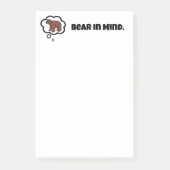 Bear in Mind - Funny Pun Cartoon Bären Design Post-it Klebezettel (Vorderseite)