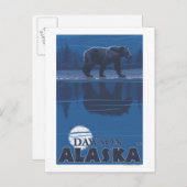 Bear in Moonlight - Dawson, Alaska Postkarte (Vorne/Hinten)