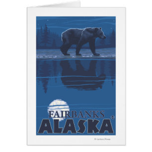 Bear in Moonlight - Fairbanks, Alaska