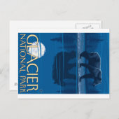 Bear in Moonlight - Glacier National Park, MT Postkarte (Vorne/Hinten)