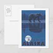 Bear in Moonlight - Juneau, Alaska Postkarte (Vorne/Hinten)