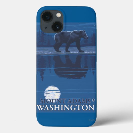 Bear in Moonlight - Mount Adams, Washington Case-Mate iPhone Hülle (Rückseite)