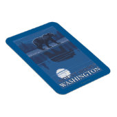 Bear in Moonlight - Mount Adams, Washington Magnet (Rechte Seite)