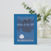 Bear in Moonlight - Mount Adams, Washington Postkarte (Stehend Vorderseite)