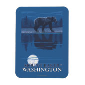 Bear in Moonlight - Mount Baker, Washington Magnet (Vertikal)
