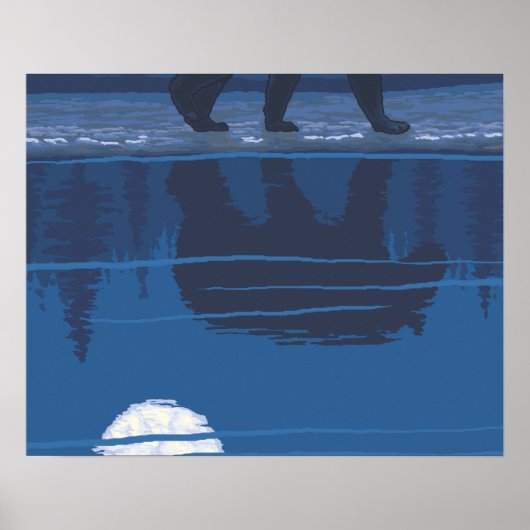 Bear in Moonlight - Mount Baker, Washington Poster (Vorne)