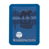 Bear in Moonlight - Mount Rainier, Washington Magnet (Vertikal)