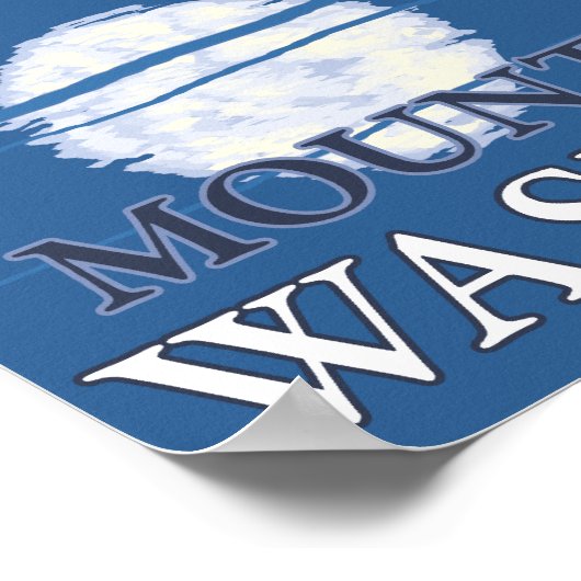 Bear in Moonlight - Mount Rainier, Washington Poster (Ecke)