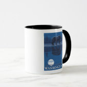 Bear in Moonlight - Mount Rainier, Washington Tasse (VorderseiteRechts)