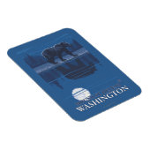 Bear in Moonlight - Mount St. Helens, Magnet (Rechte Seite)