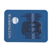 Bear in Moonlight - Mount St. Helens, Magnet (Horizontal)
