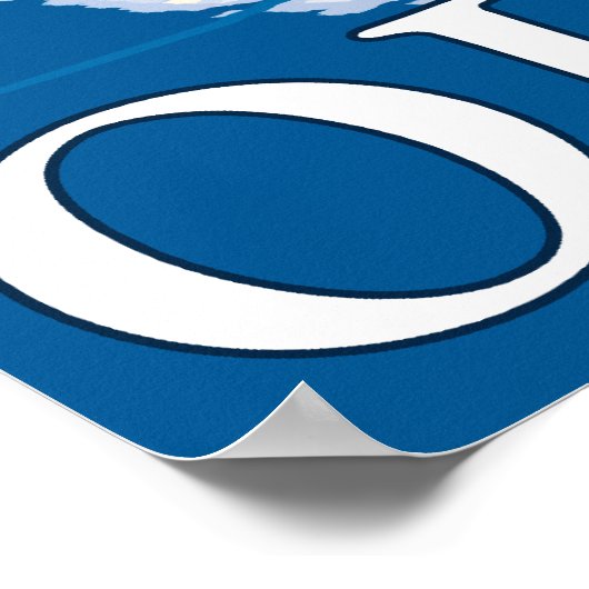 Bear in Moonlight - Oregon Poster (Ecke)