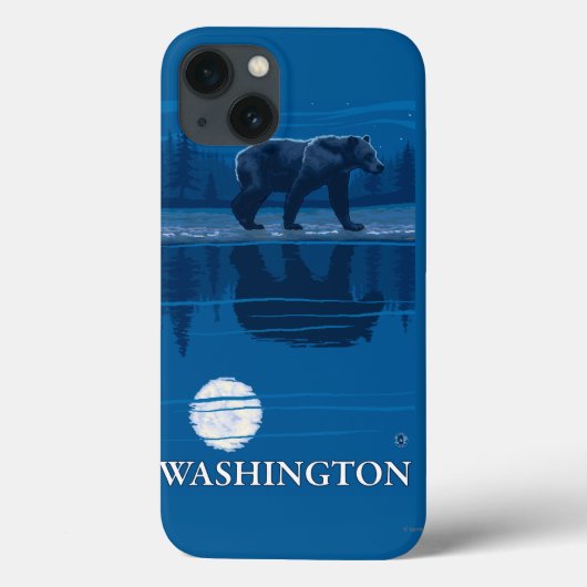 Bear in Moonlight - Washington Case-Mate iPhone Hülle (Rückseite)