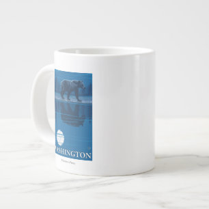 Bear in Moonlight - Washington Jumbo-Tasse