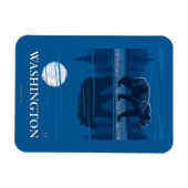 Bear in Moonlight - Washington Magnet (Horizontal)