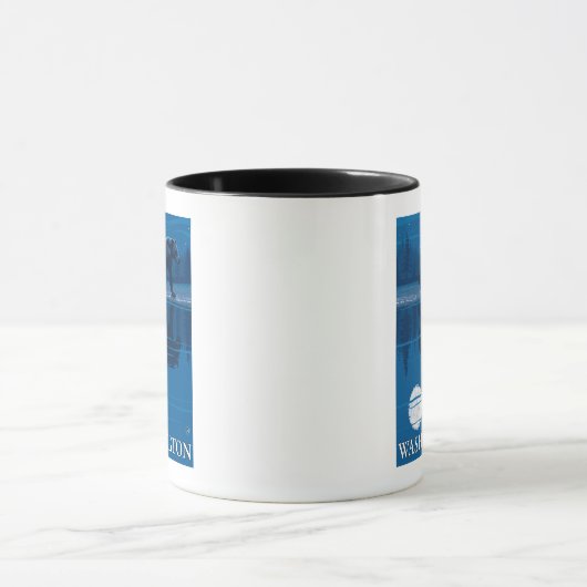 Bear in Moonlight - Washington Tasse (Zentrum)