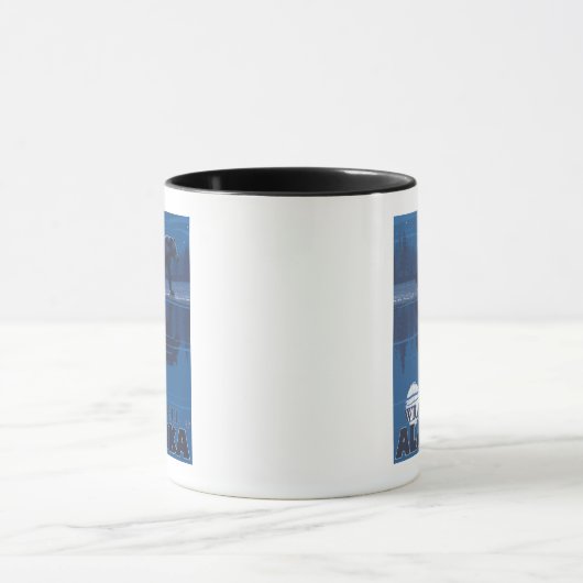Bear in Moonlight - Wrangell, Alaska Tasse (Zentrum)