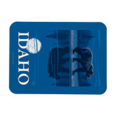 Bear in MoonlightIdaho Vintage Travel Poster Magnet (Horizontal)