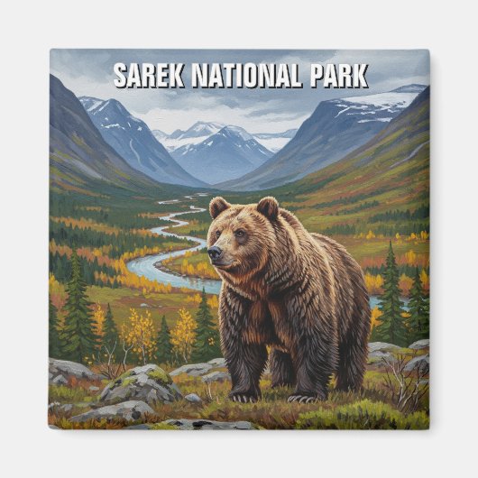 Bear in Sarek Nationalpark Schweden Reisen Magnet (Vorne)