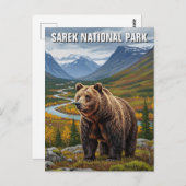 Bear in Sarek Nationalpark Schweden Reisen Postkarte (Vorne/Hinten)