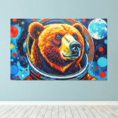 BEAR IN SPACE-4 LEINWANDDRUCK (Insitu (Holzboden))