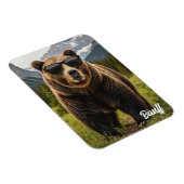 Bear in Sunglasses Banff National Park Kanada Magnet (Rechte Seite)