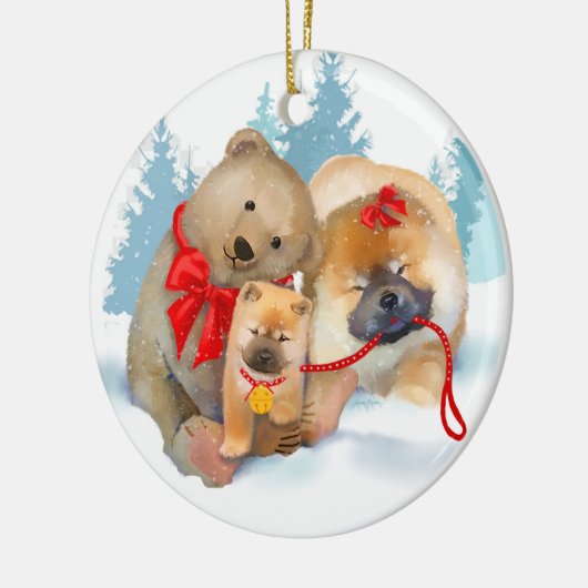 BEAR-ING GIFTS 2018 Chow Porzellan Ornament (Links)