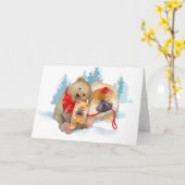 BEAR-ING GIFTS Chow & Teddybear PERSONALIZE Karte (Gelbe Blume)
