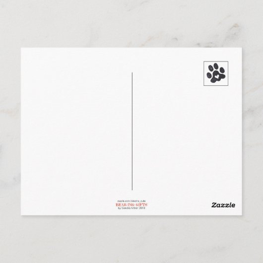 BEAR ING GIFTS Chow & Teddybear Postcard Postkarte (Rückseite)
