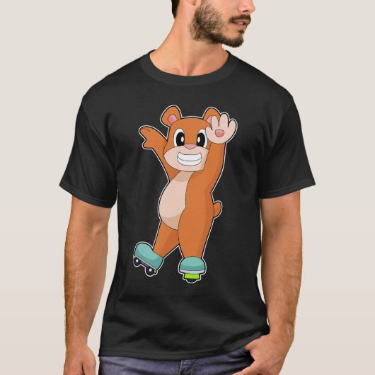 Bear Inline skating Inline skates Sports T-Shirt (Vorderseite)