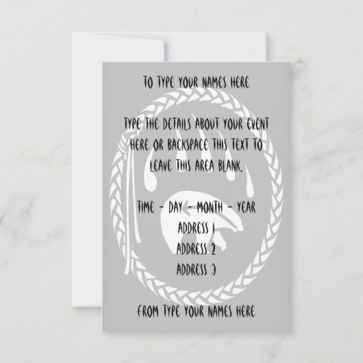 Bear Invitations Personalisiert Tribal Bears Card Einladung (Rückseite)