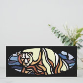 Bear Invitations Personalisiert Tribal Bears Card Einladung (Stehend Vorderseite)