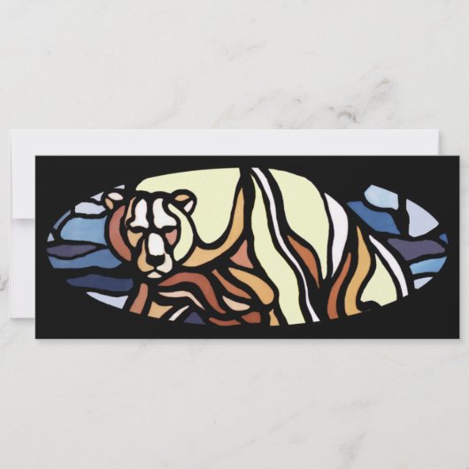 Bear Invitations Personalisiert Tribal Bears Card Einladung (Vorderseite)