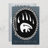 Bear Invitations Personalisiert Tribal Bears Card Einladung (Vorne/Hinten)