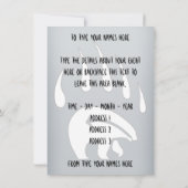 Bear Invitations Personalisiert Tribal Bears Card Einladung (Rückseite)