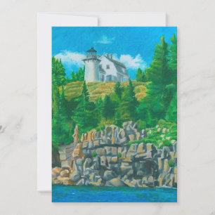 Bear Island Leuchtturm-Gemälde Einladung