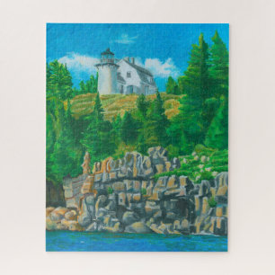 Bear Island Leuchtturm-Gemälde Puzzle