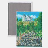 Bear Island Light Painting Magnet (Vorderseite/Rückseite)