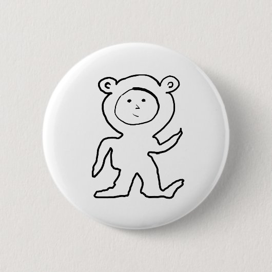 Bear Jammies Kid Button (Vorderseite)