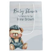 Bear Jean Baby Shower Geschenktasche Mittlere Geschenktüte (Rückseite)