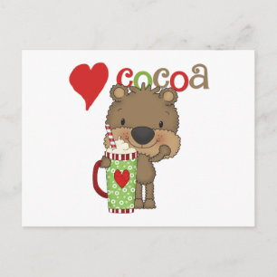 Bear Kakao Liebe Holiday Feiertagspostkarte