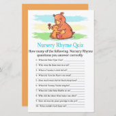 Bear Kinderzimmer Rhyme Quiz Babydusche (Vorne/Hinten)
