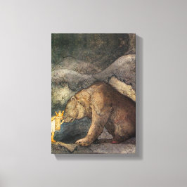 Bear Kiss Leinwanddruck