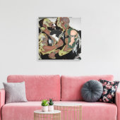 Bear Kiss on Double Leinwand (60er Flashback) (Insitu (Wohnzimmer))