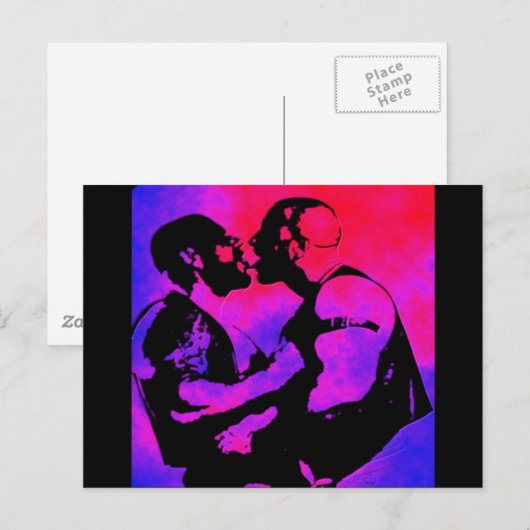 Bear Kiss Postkarte (Vorne/Hinten)