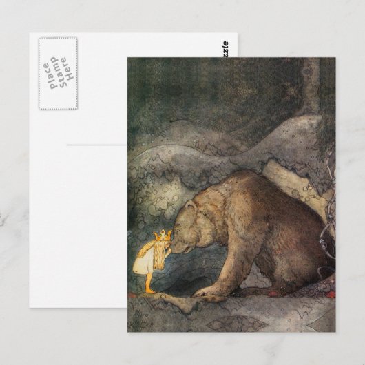 Bear Kiss Postkarte (Vorne/Hinten)